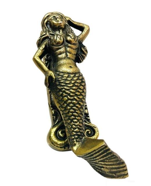 Heurtoir de porte sirène ~ heurtoir décoratif antique nautique en aluminium...