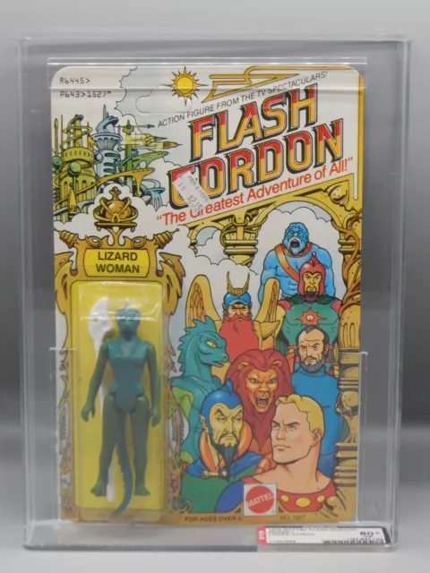 vintage AFA 80+ Mattel Flash Gordon LIZARD WOMAN sealed MOC action figure alien
