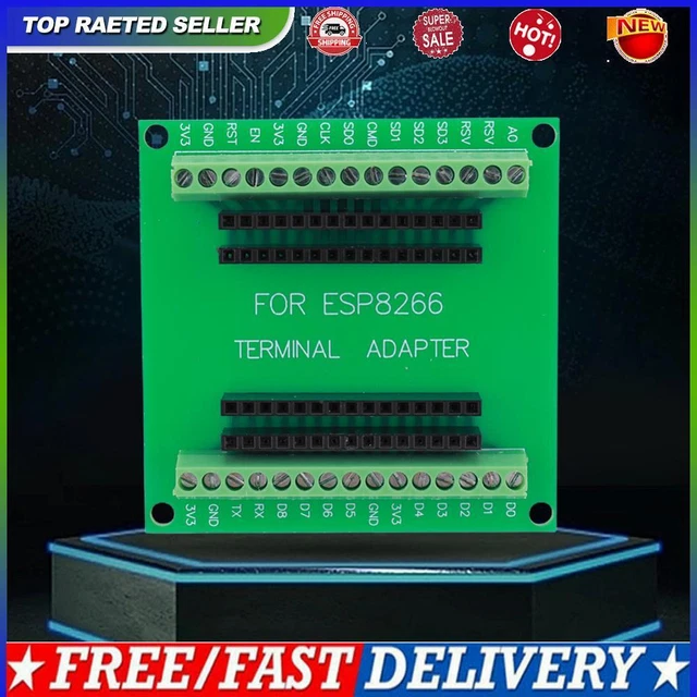 ESP8266 BREAKOUT BOARD GPIO Terminal Screw Board for ESP8266 ESP-12E ...