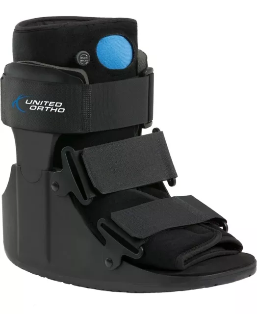 United Ortho USA14115 Short Air Cam Walker Fracture Boot Medium Black