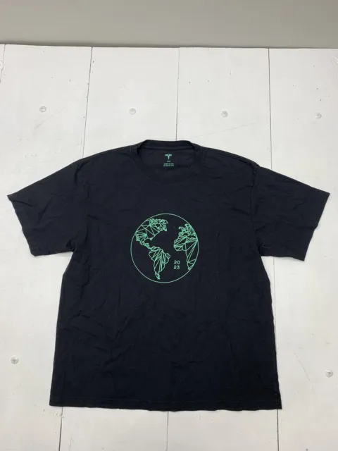 Tesla Mens Black Short Sleeve Graphic Shirt Size XXL