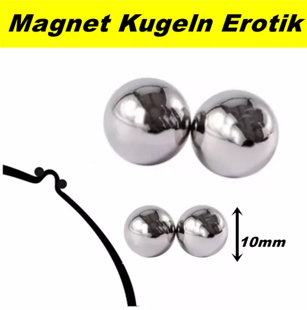 Magnet Nippel Klemmen BDSM Magnet Kugel Erotik Unisex Silber STARKE MAGNETEN