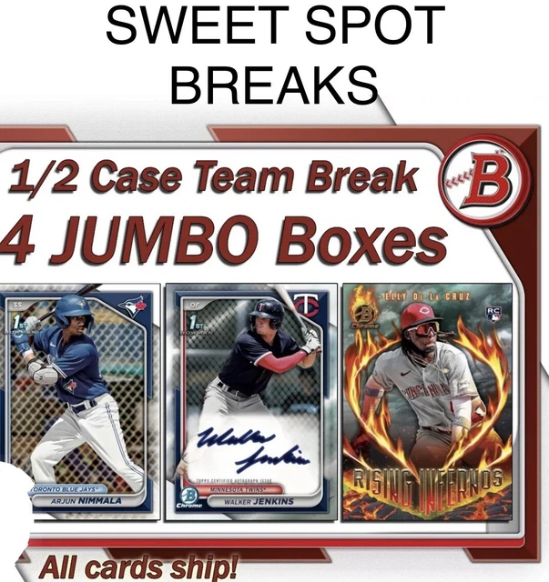 CLEVELAND GUARDIANS 2024 Bowman Baseball 1/4 Jumbo Case (2 Box) Break