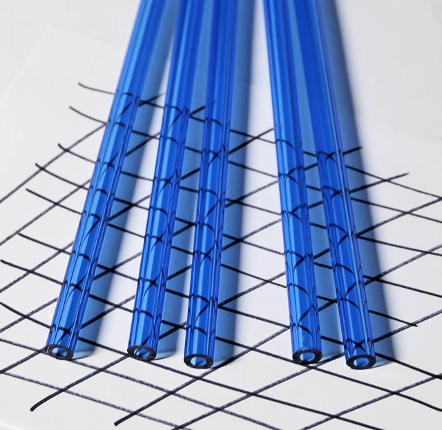 2 Pcs 1/2” OD 1/4" ID x 18” INCH LONG CLEAR BLUE ACRYLIC PLEXIGLASS LUCITE TUBES