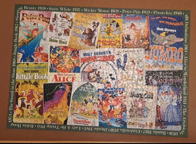RAVENSBURGER DISNEY VINTAGE Movie Posters 1000 PIeces Jigsaw Puzzle ...