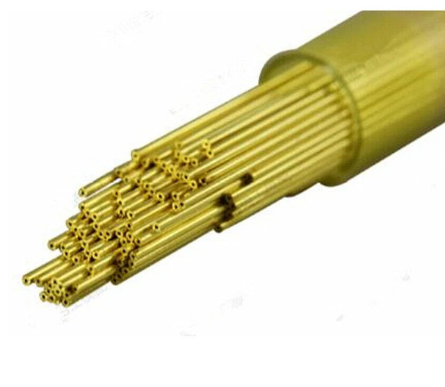 100PCS EDM Drilling Machine Brass Electrode Single-Channel Tube Ø0.3mmx400mm