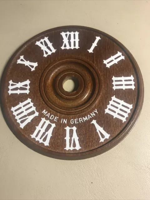 Cuckoo Clock Dial German Wooden Dial 3-1/8 inches New Old Stock