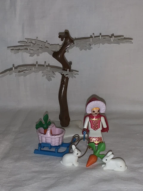 PLAYMOBIL FILLETTE PRINCESSE foret lapin luge hiver neige EUR 4,50 - PicClick FR
