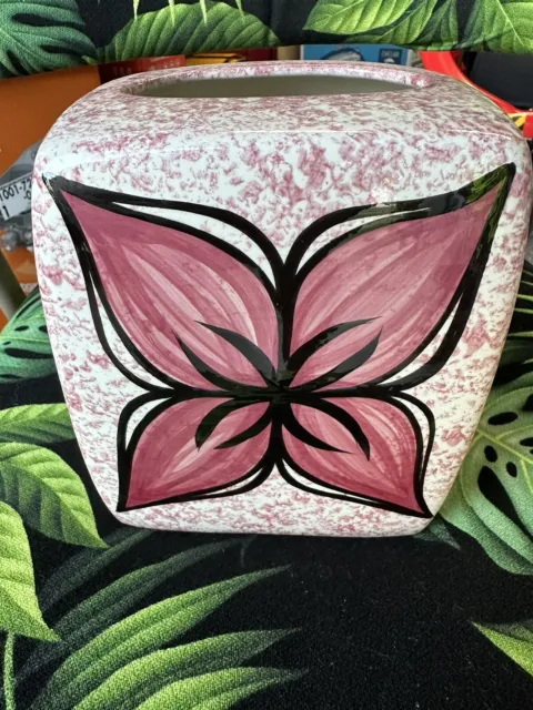 RARE! Vintage Hawaii Pohaku Kiln MCM Tissue Box Hawaiian Hand Made