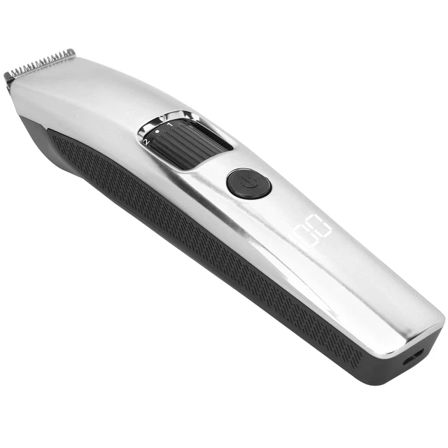 (Silver)Rechargeable Electric Hair Clipper Salon Household Hair Trimmer Cut IDS