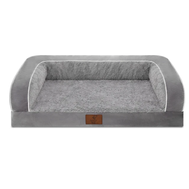 Yiruka Shape C Pet Orthopedic Memory Foam Chenille Soft Woven Sofa Large Dog Bed