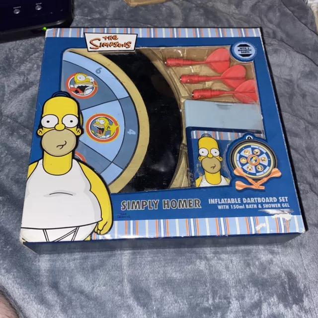 Vintage The Simpsons ,Simply Homer inflatable dart board Set Very Rare