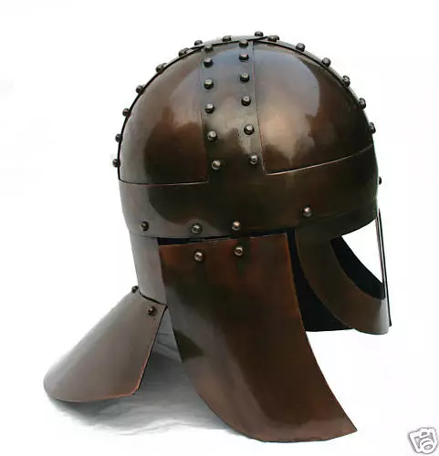 Wikinger Normannen Helm Ritterhelm Mittelalter Rüstung Larp Reenactment sca R37i