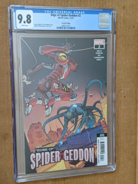 Edge of Spider-Geddon #2 2nd Print 1st Appearance Addy Brock CGC 9.8 NM+/M