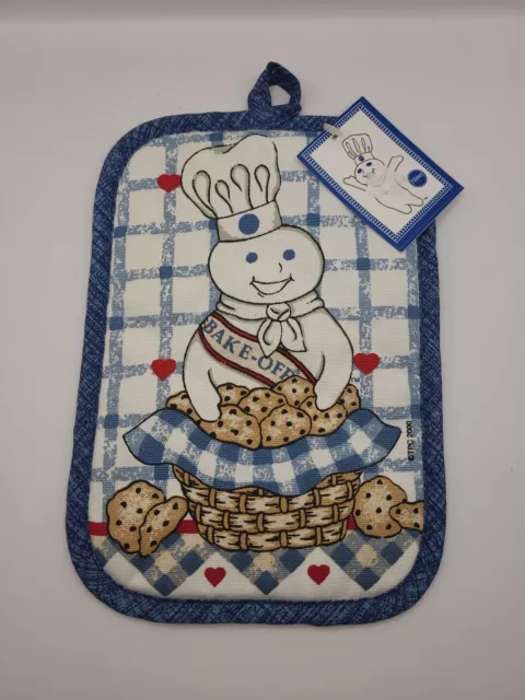 Vtg 2000 Pillsbury Doughboy, NWT, Bake Off Pot Holder, 9.5"x6.5"