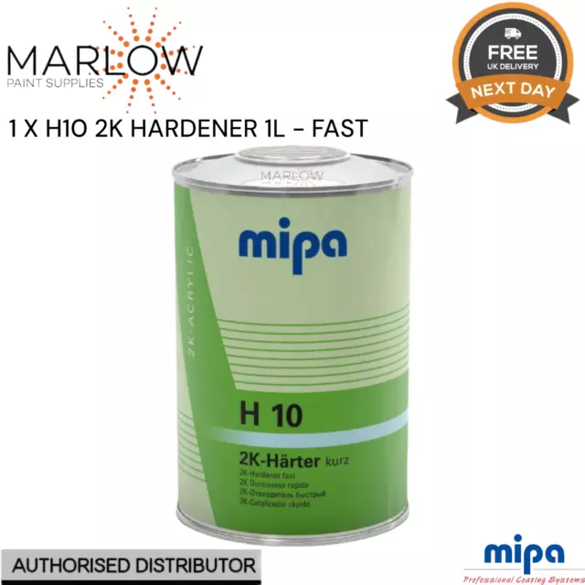 Mipa H10 2K Acrylic Hardener 1Ltr - Fast - Car Paint Filler Primer Activator