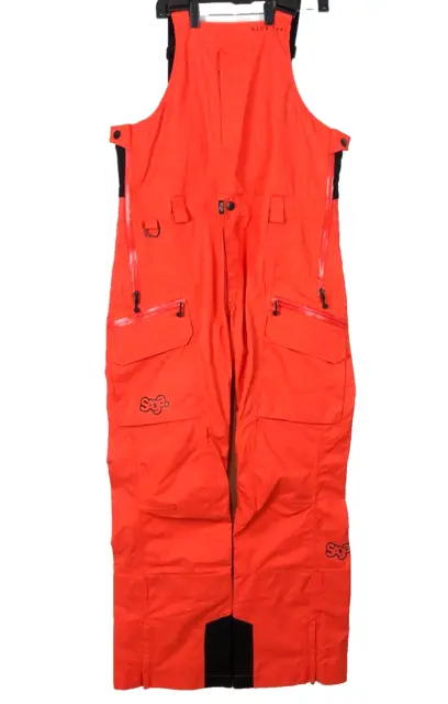 NEW Saga Tek Outerwear Bib Ski Snowboard Pants Orange Mens L New Without Tags