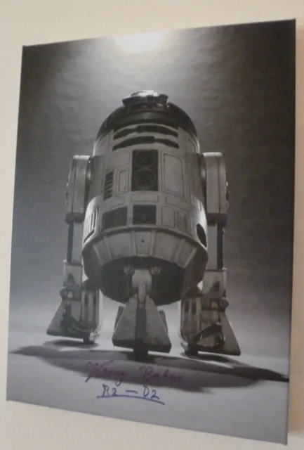 Kenny Baker Autograph Signed STAR WARS R2-D2 R2D2 Canvas AFTAL