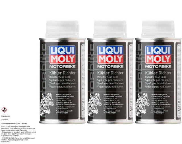 3xOriginal Liqui Moly Motocicletta Kühler-dichter Radiatore Perdita Stop Lattina