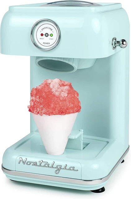 Snow Cone Shaved Ice Machine - Retro Table-Top Slushie Machine - Includes 1 Reus