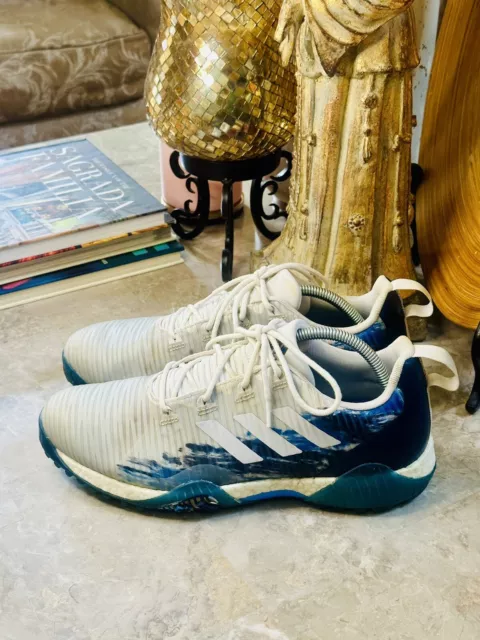 ADIDAS BOOST EVN 791001 ART EF5711 Golf Shoes Men s US Size 10.5 White Blue 39.99 PicClick