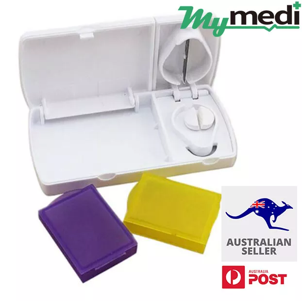 Pill Cutter Box Tablet Splitter Divider Convenient Portable Medicine Organizer