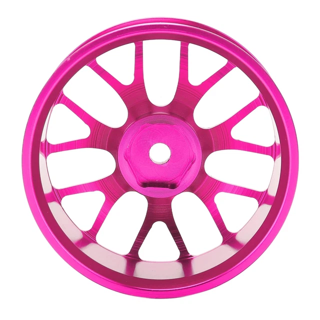 Oumefar – Set Di 4 Ruote E Pneumatici RC In Gomma E Lega Di Alluminio – Cerchi Beadlock – Per Axial SCX24 1/24 E TRAXXAS 1/18 (Rosso)