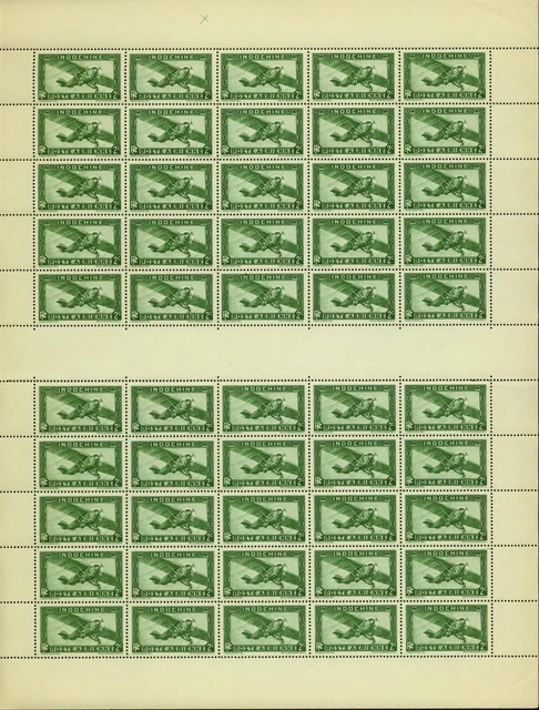 Indochina French Colony 1933-MNH stamps. Yvert Nr.: PA2.Sheet of 50(EB) MV-16965
