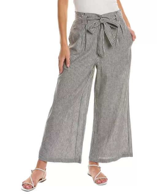 Max Studio Wide Leg Linen-Blend Pant Women's