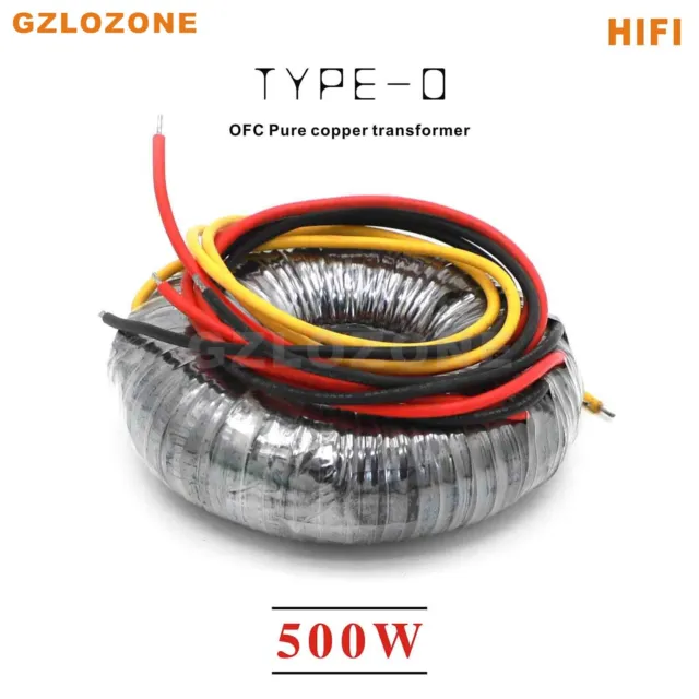 115V/230V HIFI 500W Type-O Oxygen Free Copper 500VA OFC Pure Copper Transformer