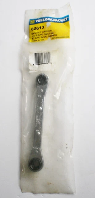 Yellow Jacket 60613 Straight Service Wrench: 1/4″, 3/16″, 3/8″, and 5/16″ ~ NOS