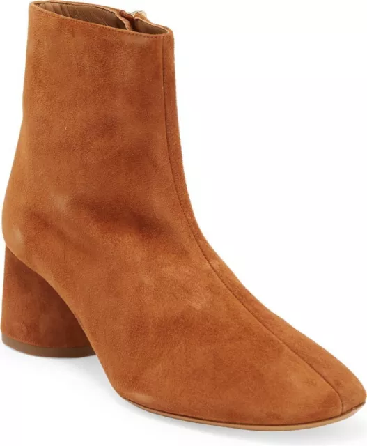 Mansur Gavriel Soft Boot Ankle Boots Suede Sz 37.5 (US 7.5) Saddle Suede RP $700