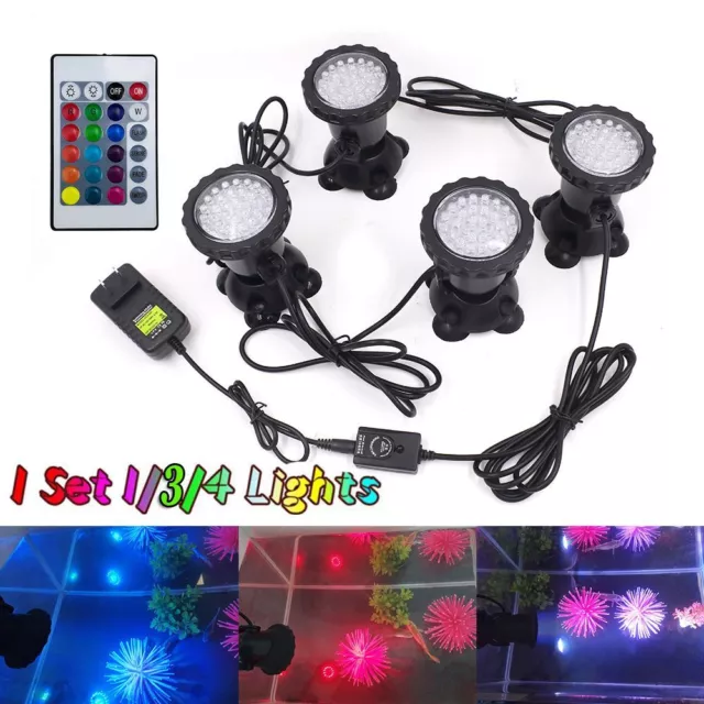 LED Aquarium Spot Lights Underwater Spot Light RGB 36 LED Underwater Lamp