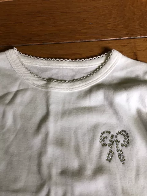 BNWT Girls White Long Sleeved Top 6 Yrs 3