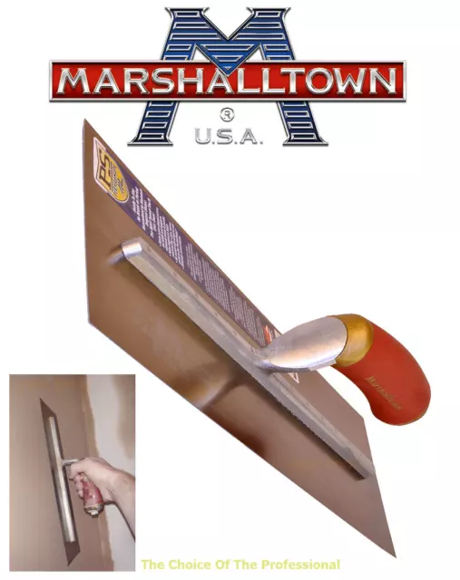 MARSHALLTOWN 14" PermaShape GOLD Stainless Steel Plastering Trowel, PB145GDH