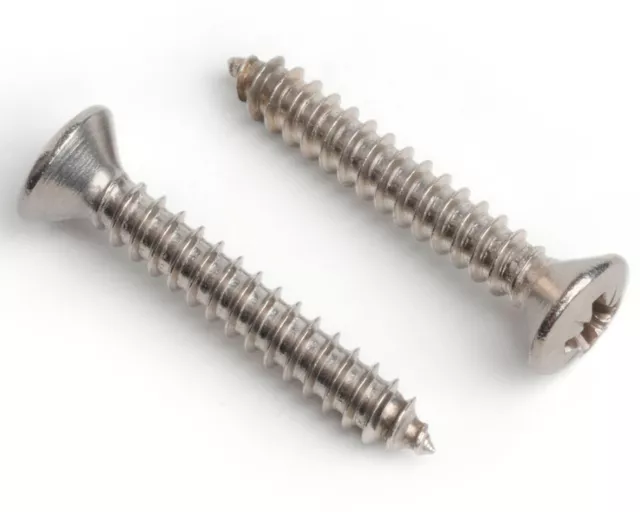 A2 Stainless Steel Pozi Raised Countersunk Head Self Tapping Screws Self Tappers