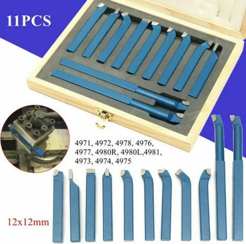 11Pcs/Set 12mm Metal Lathe Tools /knife Bits for Milling Cutting Turning