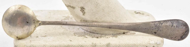 Antique Sterling Silver beaded edge long master Salt Spoon 3.19" long no mono