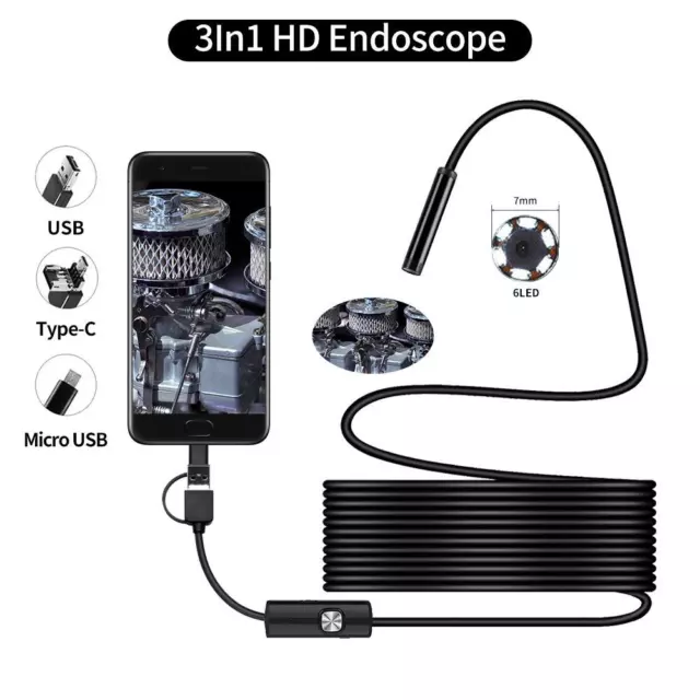 Direct Plug To iPhone iOS Borescope Endoscope Snake Inspection Camera Waterproof