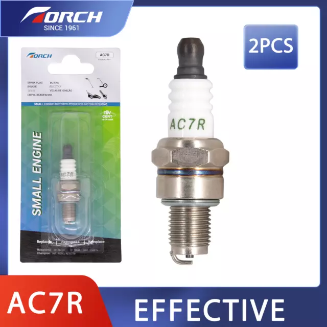 2x TORCH AC7R Spark Plug Replacement for NGK CMR7H for Champion 965 RZ7C E3.24