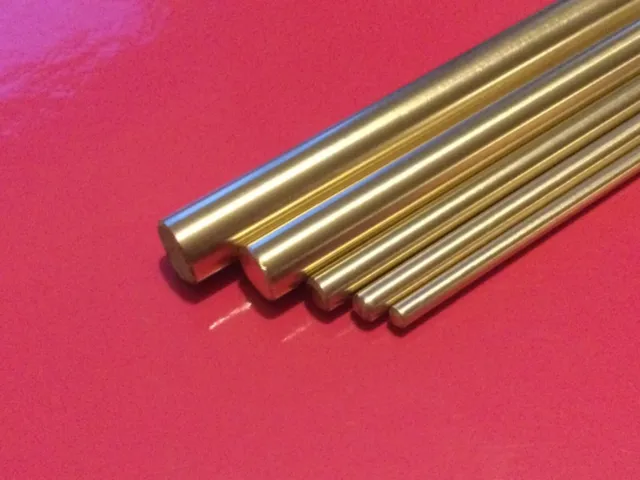 model engineers brass round bar rod 1mm 1.5mm 2mm 2.38mm  3mm  1/8" 1/16" 3/32"