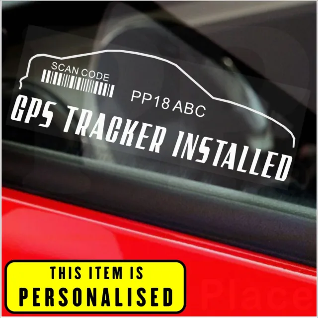 4 x GPS Tracker System Security Window Warning Stickers Alarm Device Signs Car