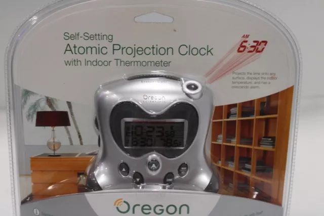 Oregon Scientific Store - Oregon Scientific RMR382A-BK Wireless Indoor and Outdoor  Thermometer with Atomic Clock - Black
