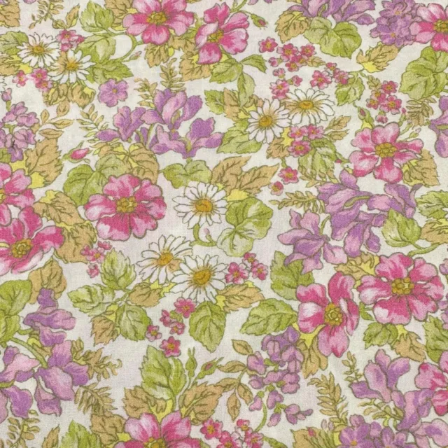 1 Yard London Calling Sweet Floral  Cotton Lawn Fabric Robert Kaufman