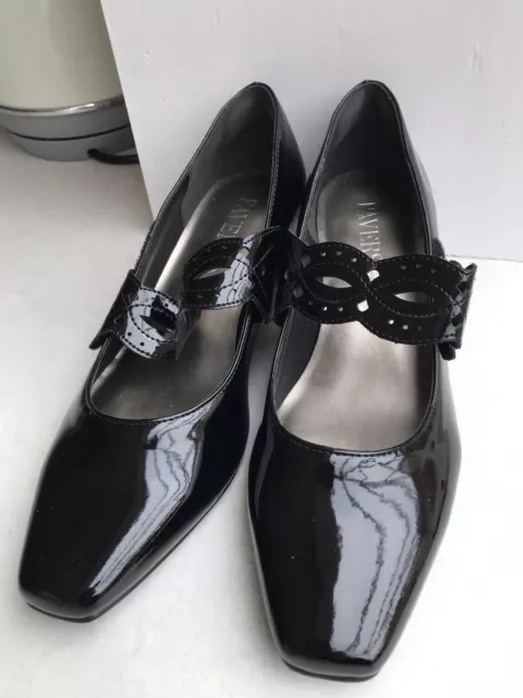 Pavers black patent shoes sales