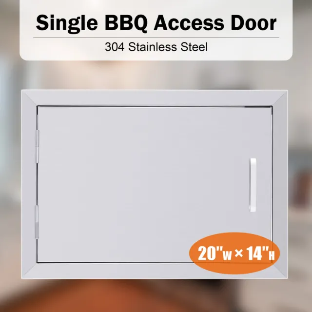 20x14 Stainless Steel Door for BBQ Indoor Outdoor Cabinets Barbeque Accessories