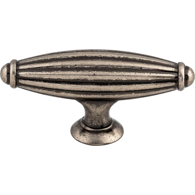 Top Knobs Cabinet  Tuscany T-Handle 2 5/8 Inch Pewter Antique