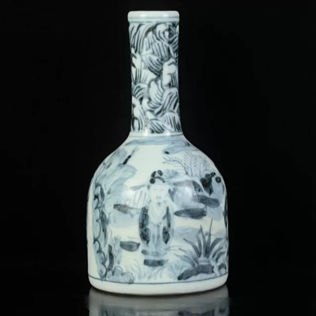 Chinese Blue&white Porcelain Handmade Exquisite Figure Vase 14665