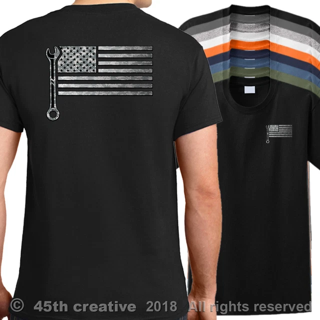 USA MECCANICO BANDIERA T Shirt American Camicia Camion Auto EUR 16 96 PicClick IT