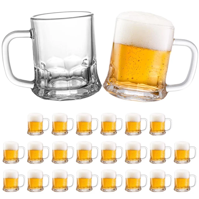 Set of 24 Mini Beer Mug, 5oz Mason Beer Mug Glass Beer Steins Beer Tas...
